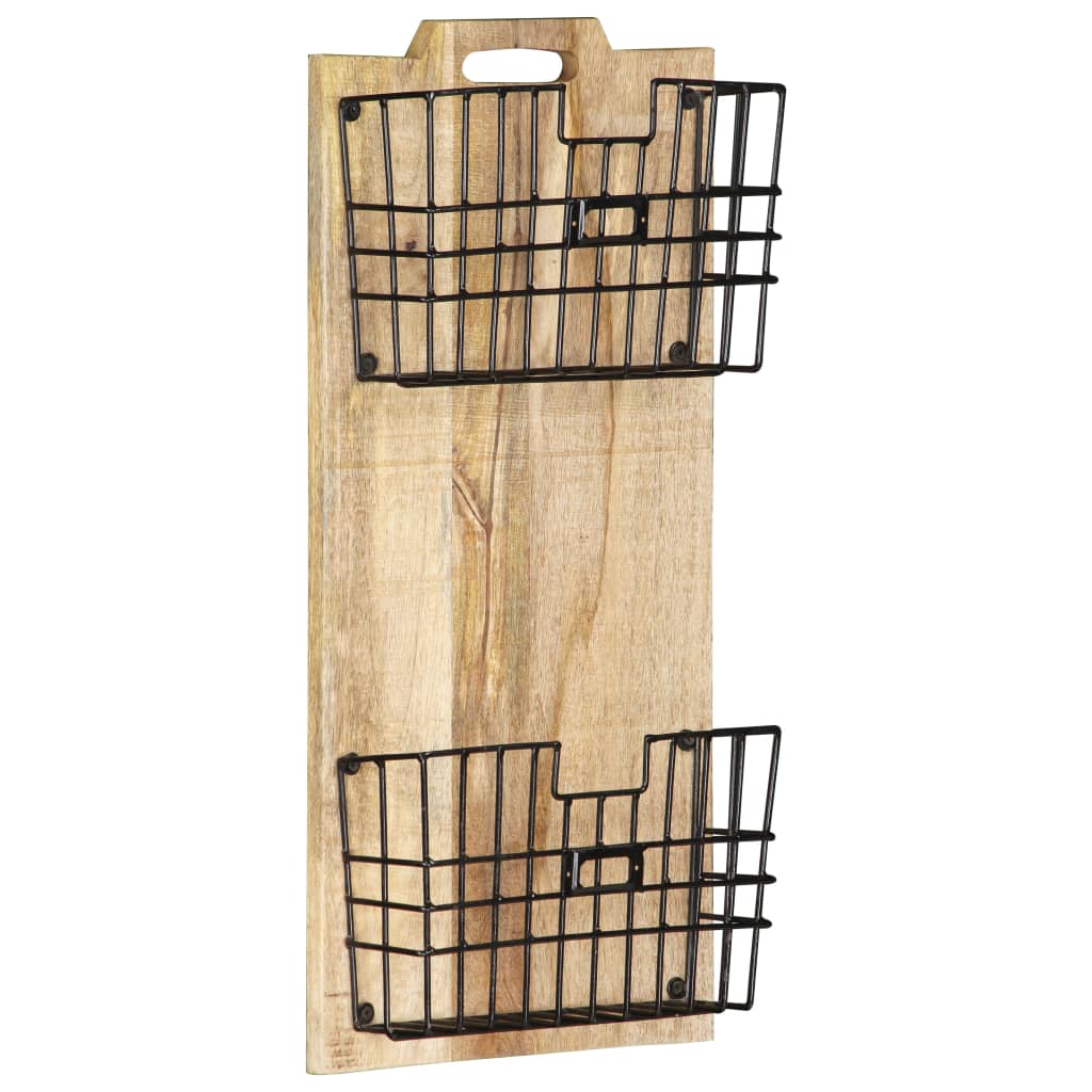 wall-mounted-magazine-rack-13-x3-9-x26-4-solid-rough-mango-wood At Willow and Wine USA!