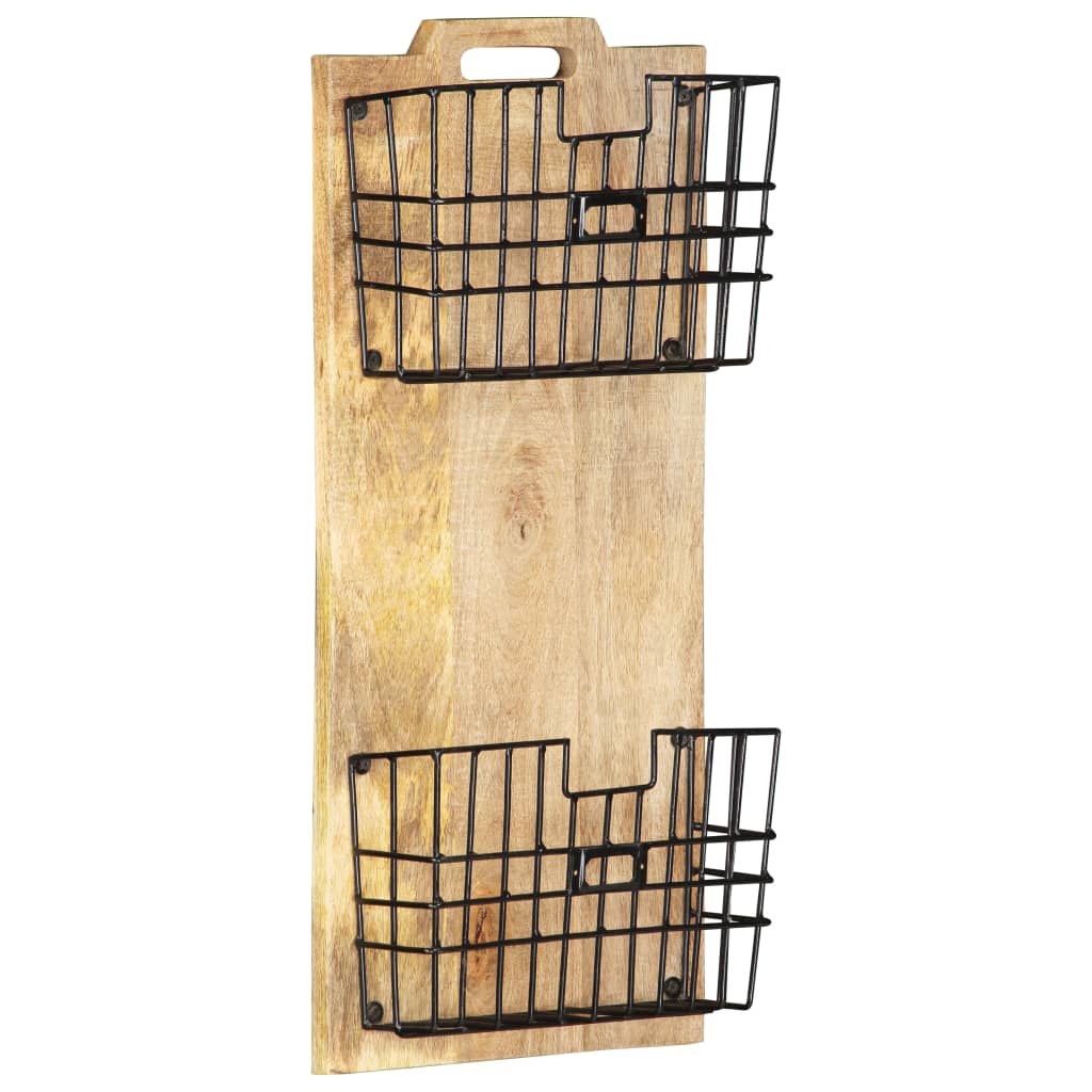 wall-mounted-magazine-rack-13-x3-9-x26-4-solid-rough-mango-wood At Willow and Wine USA!