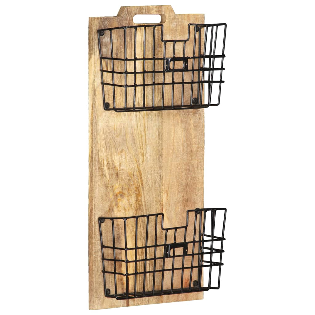 wall-mounted-magazine-rack-13-x3-9-x26-4-solid-rough-mango-wood At Willow and Wine USA!