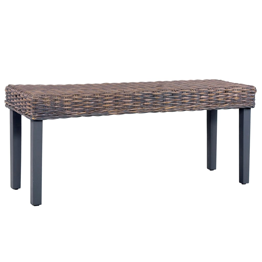 bench-43-3-black-natural-kubu-rattan-and-solid-mango-wood At Willow and Wine USA!