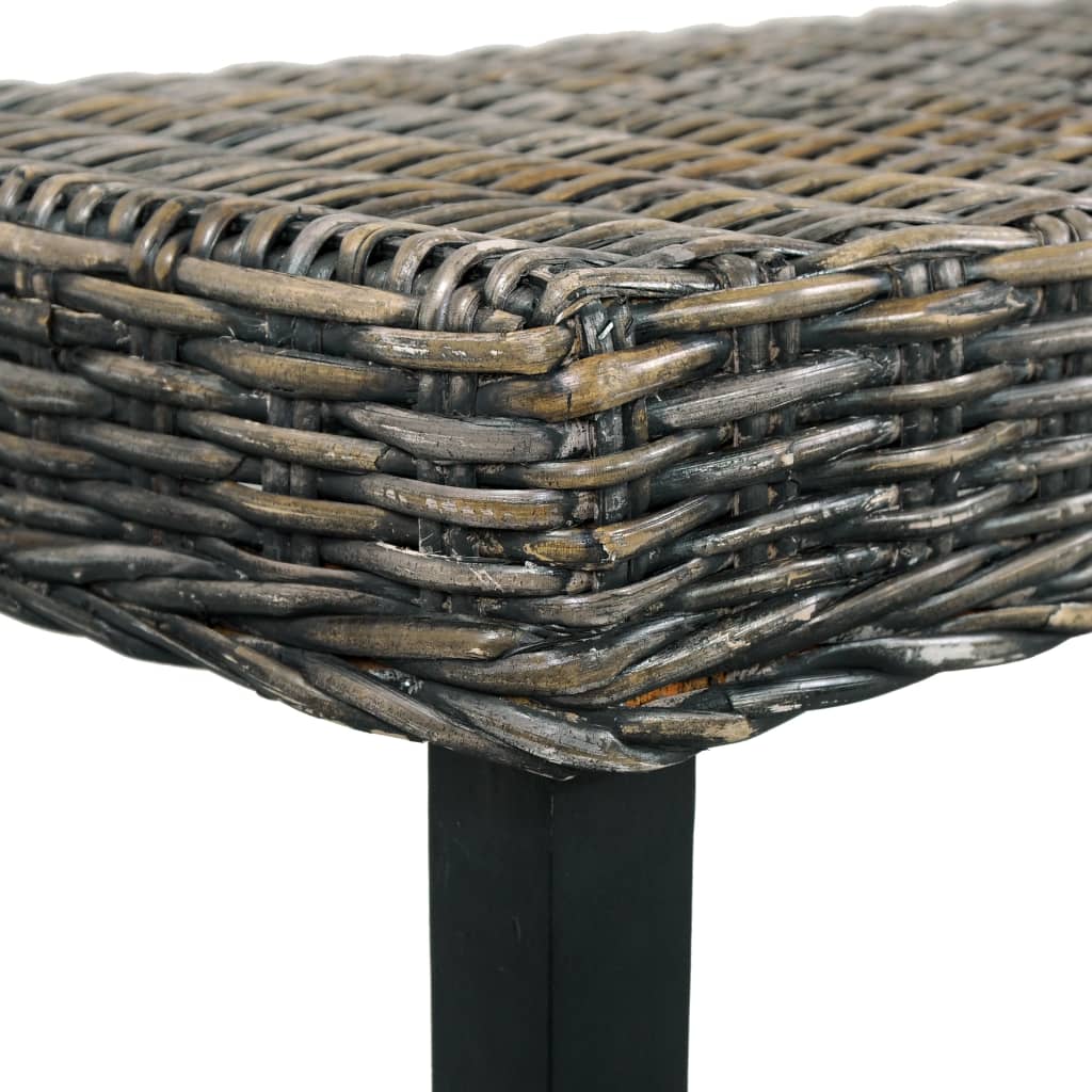 bench-63-black-natural-kubu-rattan-and-solid-mango-wood At Willow and Wine USA!