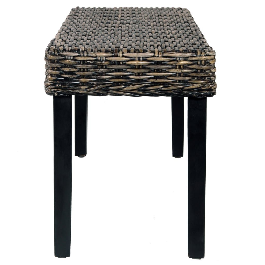 bench-43-3-black-natural-kubu-rattan-and-solid-mango-wood At Willow and Wine USA!