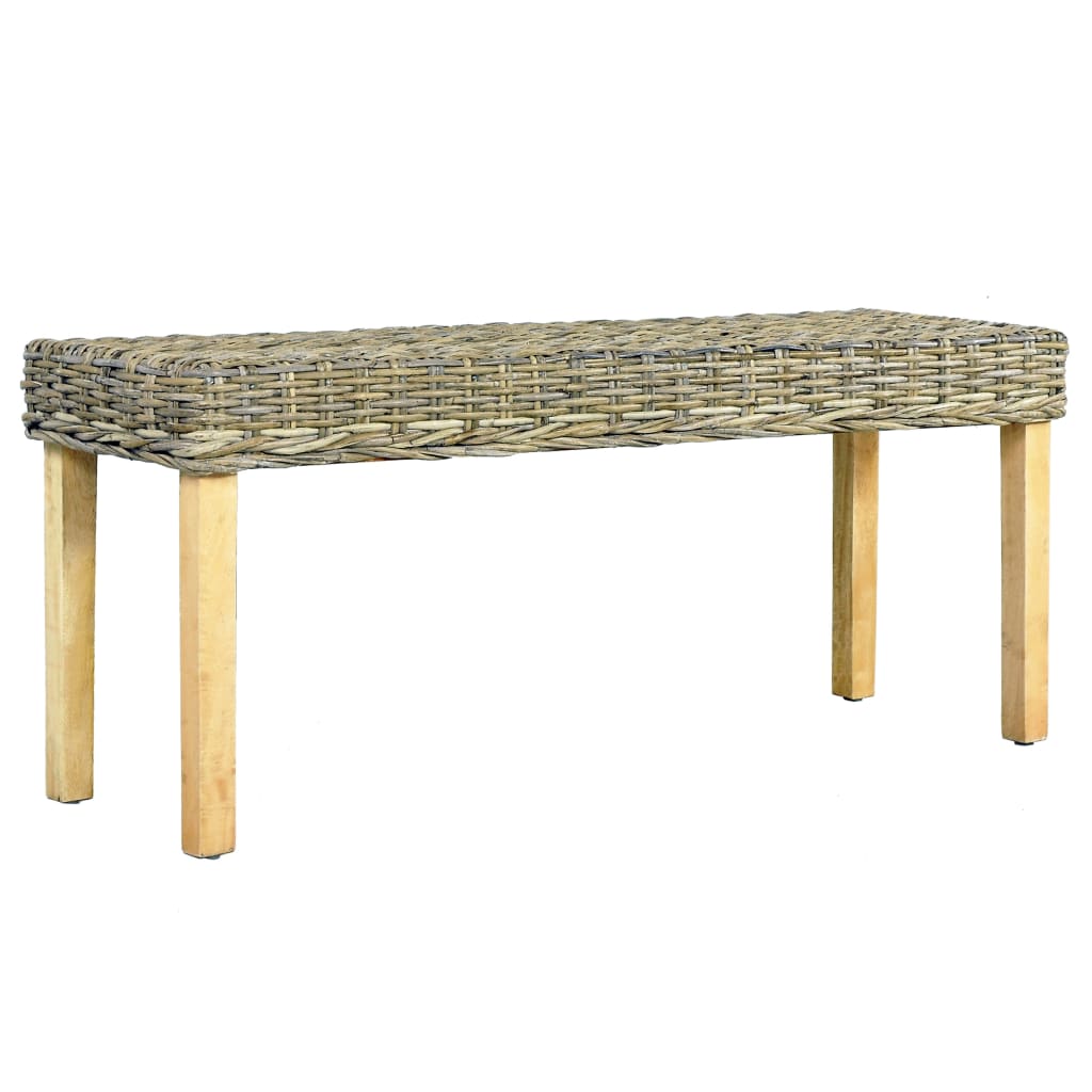 bench-43-3-black-natural-kubu-rattan-and-solid-mango-wood At Willow and Wine USA!