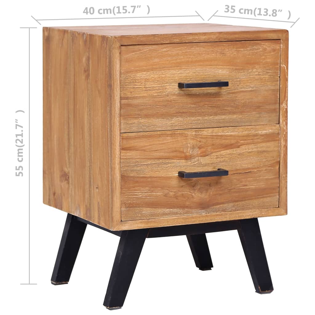 bedside-cabinet-15-7-x13-8-x21-7-solid-teak At Willow and Wine USA!