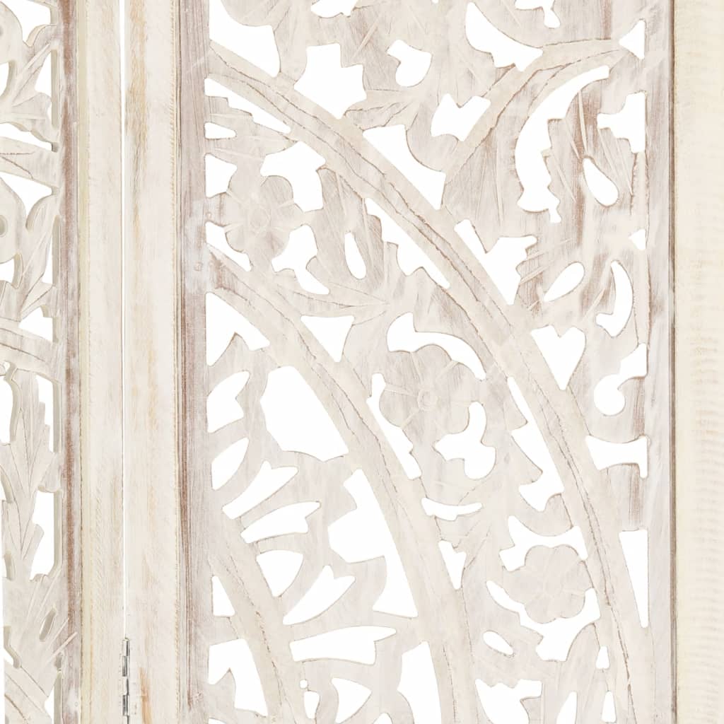 hand-carved-3-panel-room-divider-white-47-2-x65-solid-mango-wood-1 At Willow and Wine USA!