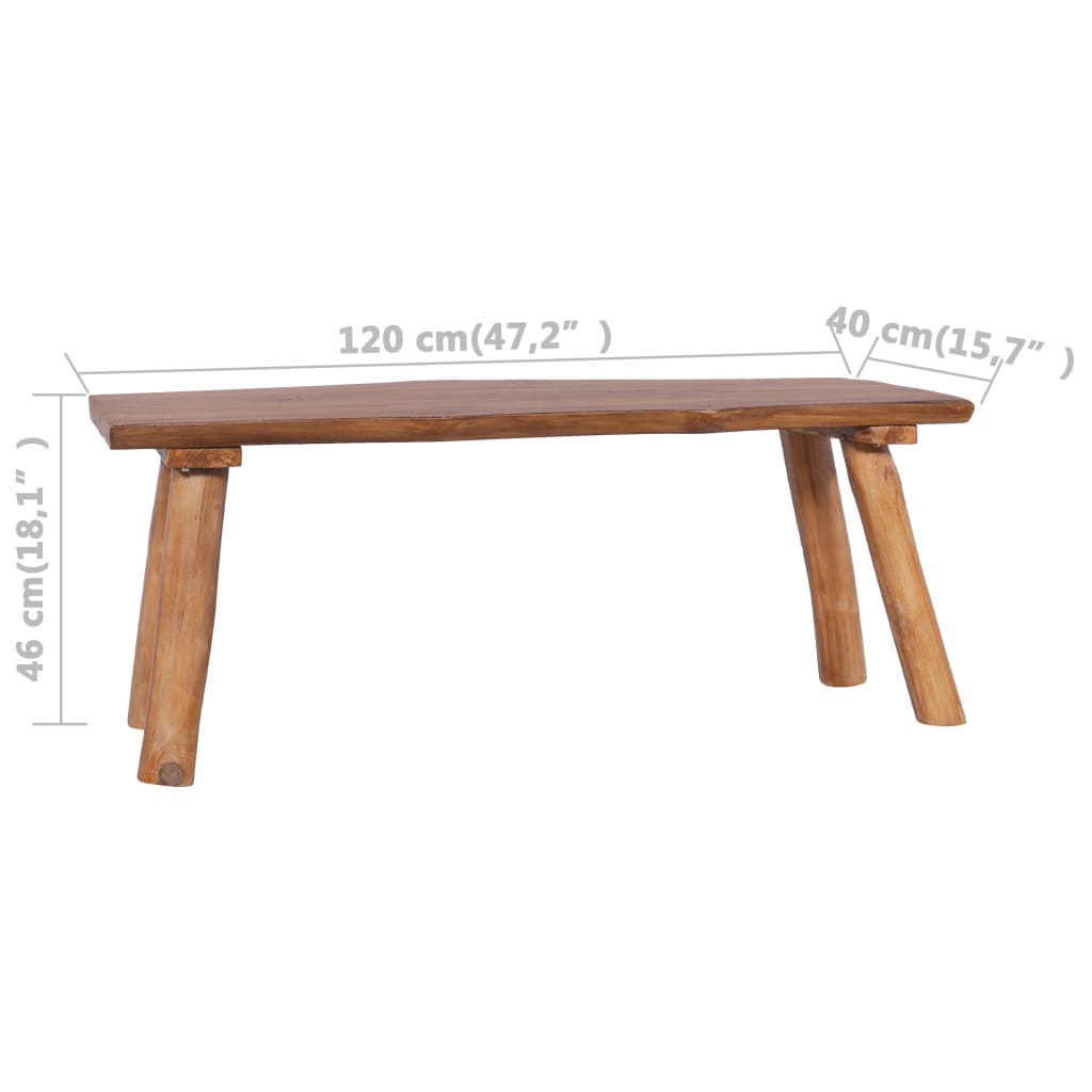 garden-bench-47-2-solid-teak-wood At Willow and Wine USA!