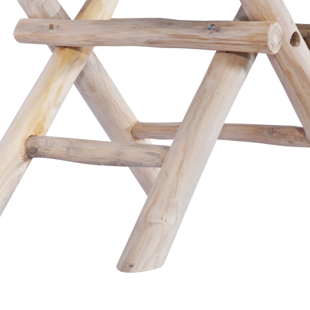 folding-stool-real-leather-and-solid-teak-wood At Willow and Wine USA!