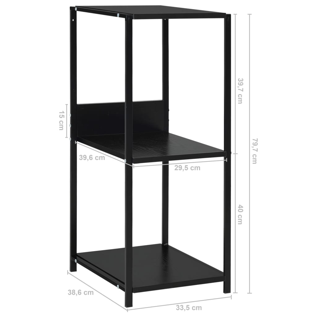 small-straight-book-shelf-black-13-2-x15-6-x31-4-engineered-wood At Willow and Wine USA!