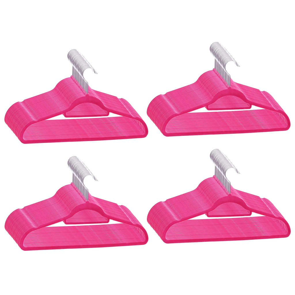 100-pcs-clothes-hanger-set-anti-slip-pink-velvet-813941 At Willow and Wine USA!