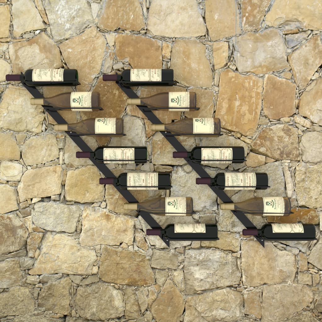wall-mounted-wine-racks-for-14-bottles-2-pcs-black-metal At Willow and Wine USA!