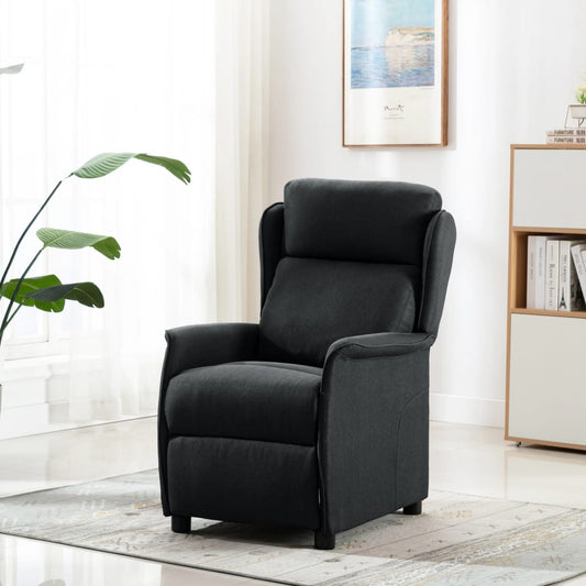 Massage Recliner Dark Gray Fabric