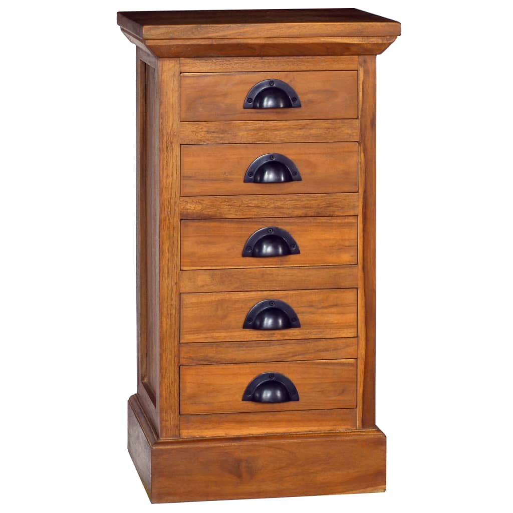 5-drawer-cabinet-13-8-x11-8-x23-6-solid-teak-wood At Willow and Wine USA!