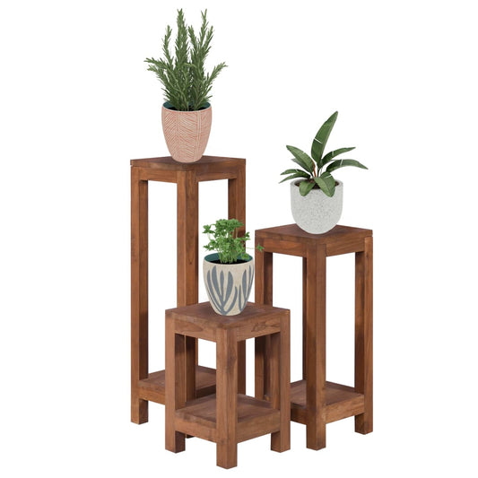 plant-stands-3-pcs-solid-teak-wood At Willow and Wine USA!