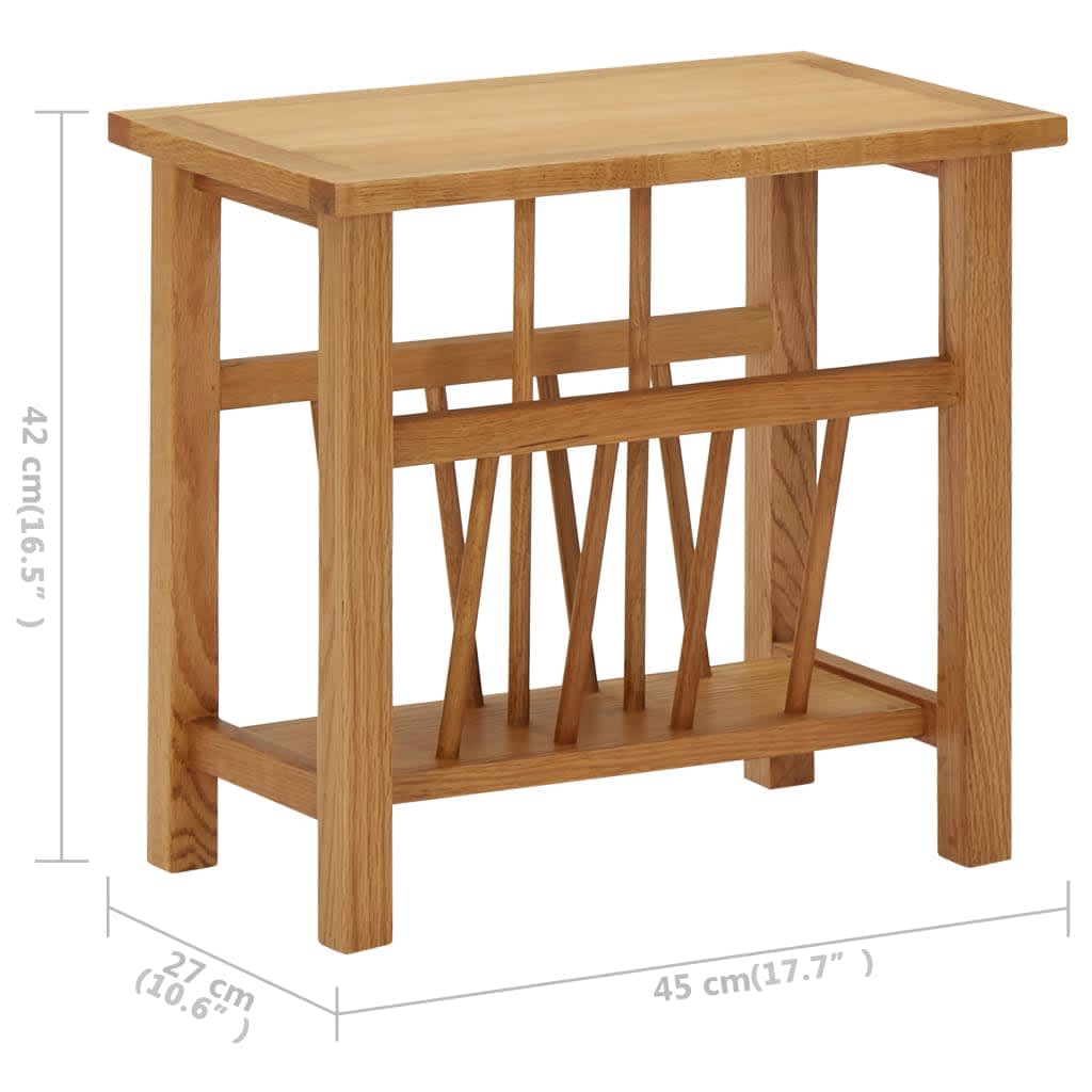 magazine-table-17-7-x10-6-x16-5-solid-oak-wood At Willow and Wine USA!