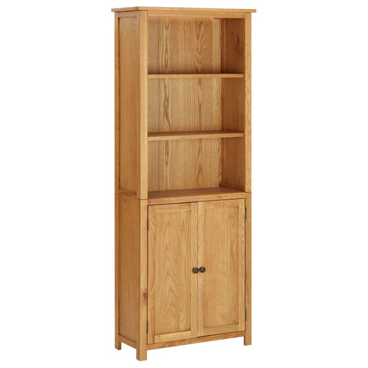 bookcase-with-2-doors-27-6-x11-8-x70-9-solid-oak-wood At Willow and Wine USA!