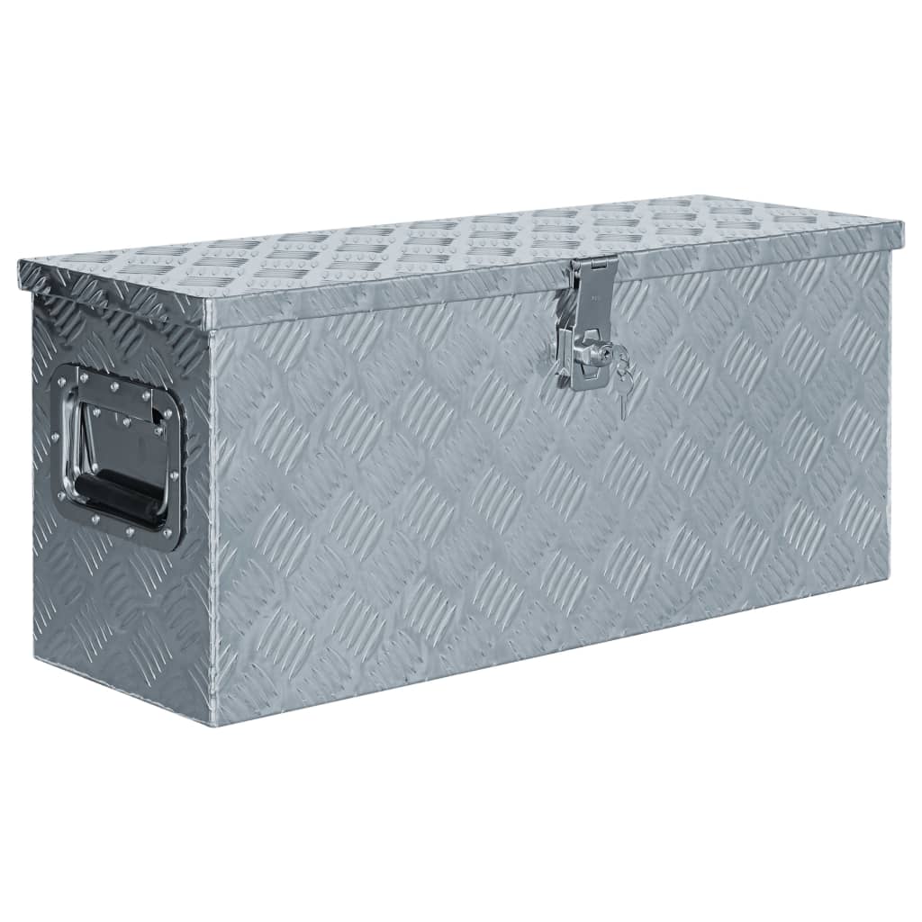 storage-box-silver-31-5-x15-4-x11-8-aluminum At Willow and Wine USA!