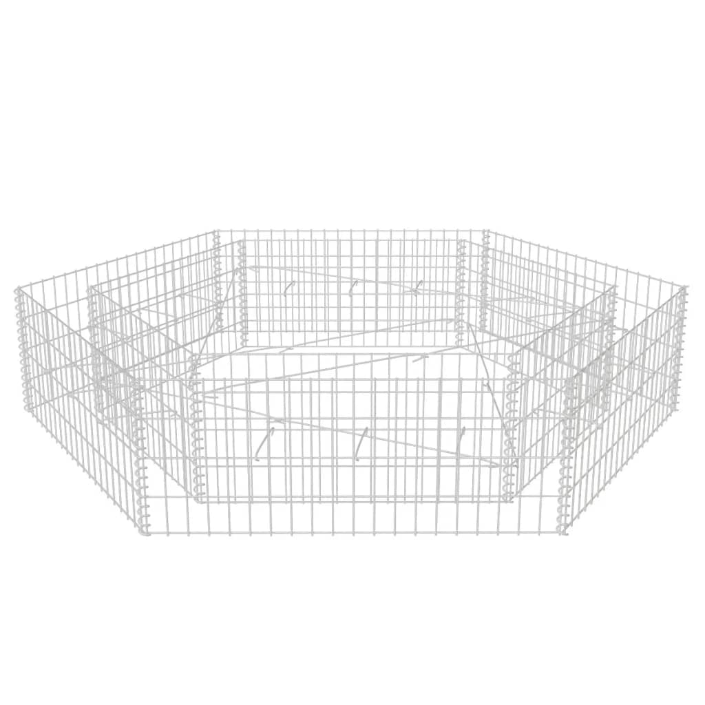 hexagonal-gabion-raised-bed-78-7-x68-1-x15-7 At Willow and Wine USA!