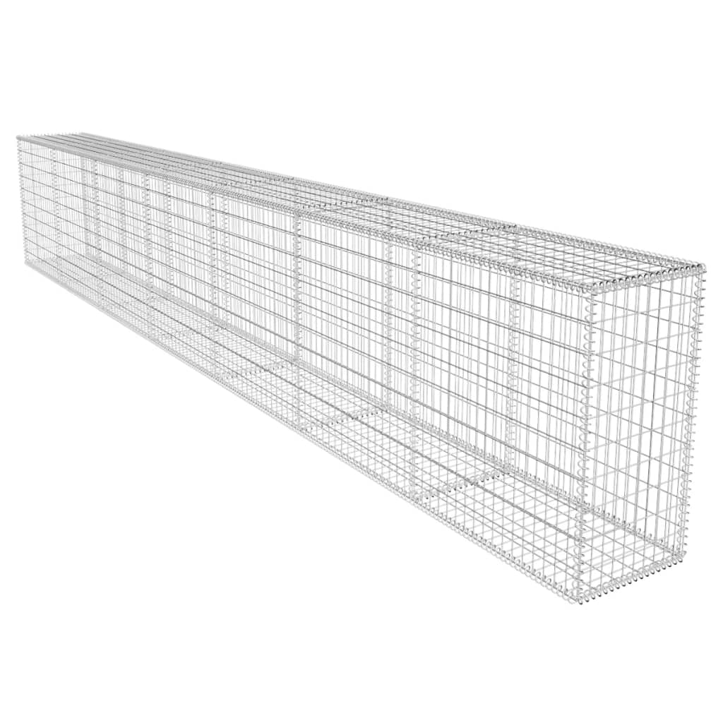 gabion-wall-with-cover-galvanized-steel-236-2-x19-7-x39-4 At Willow and Wine USA!