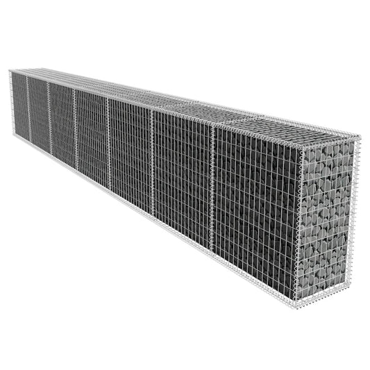 gabion-wall-with-cover-galvanized-steel-236-2-x19-7-x39-4 At Willow and Wine USA!