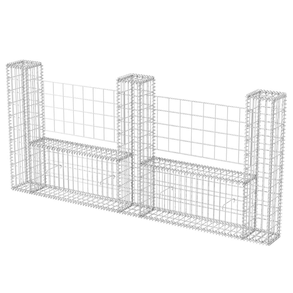 gabion-basket-u-shape-galvanized-steel-94-5-x7-9x39-4 At Willow and Wine USA!