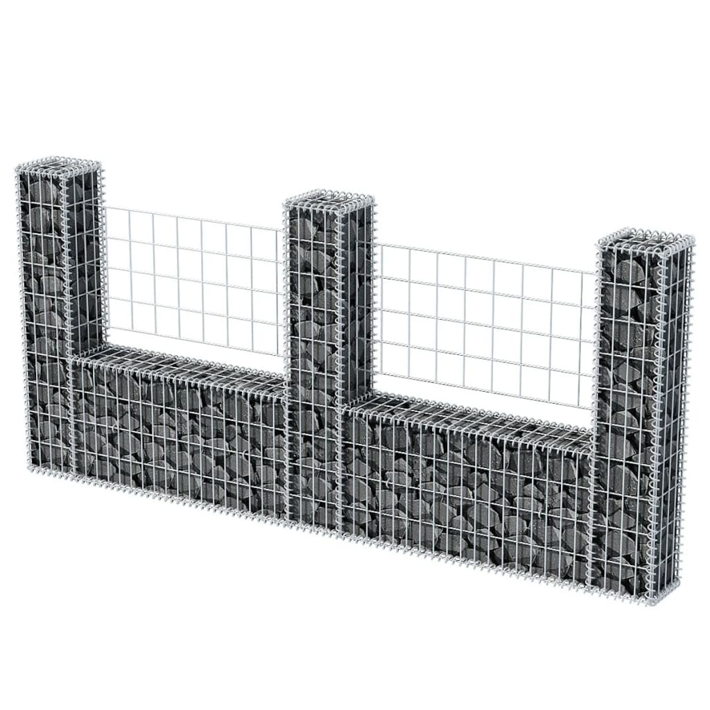 gabion-basket-u-shape-galvanized-steel-94-5-x7-9x39-4 At Willow and Wine USA!