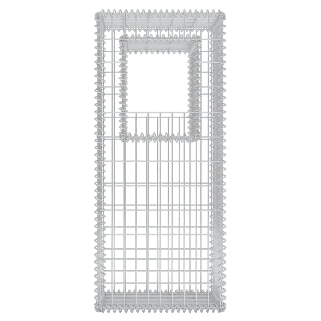 gabion-basket-post-planter-steel-19-7-x19-7-x47-2 At Willow and Wine USA!