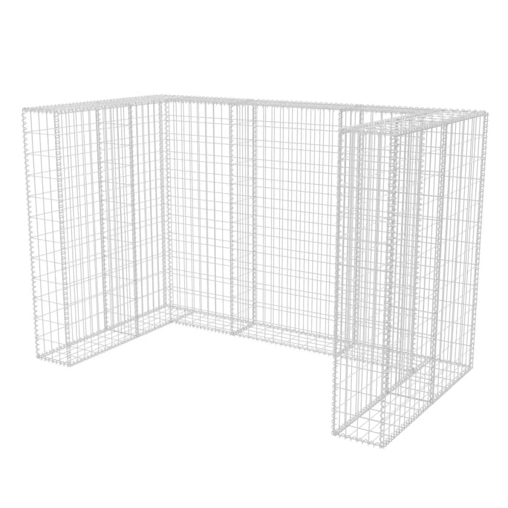 gabion-double-wheelie-bin-surround-steel-70-9-x39-4-x47-2-813894 At Willow and Wine USA!