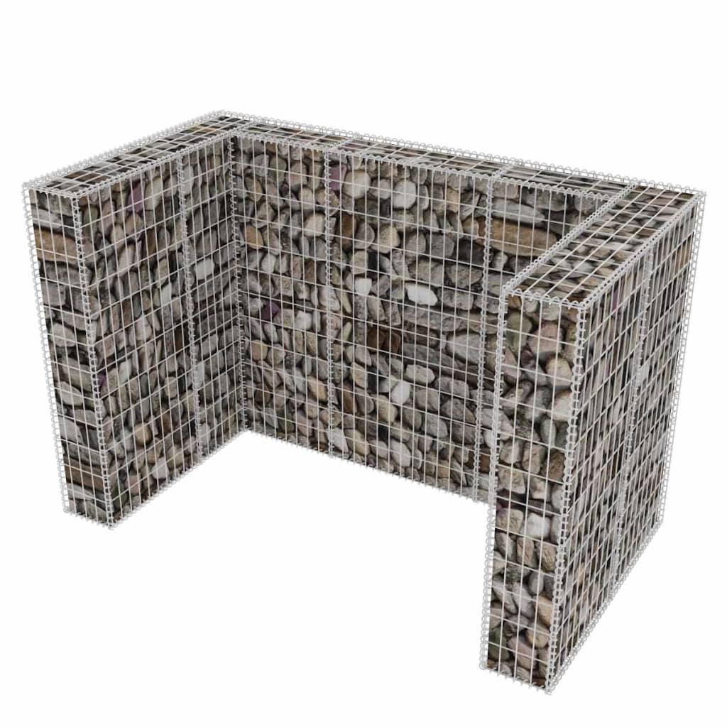 gabion-double-wheelie-bin-surround-steel-70-9-x39-4-x47-2-813894 At Willow and Wine USA!