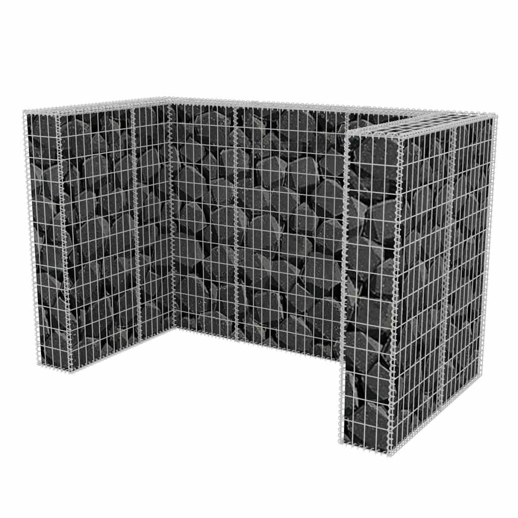 gabion-double-wheelie-bin-surround-steel-70-9-x39-4-x47-2-813894 At Willow and Wine USA!