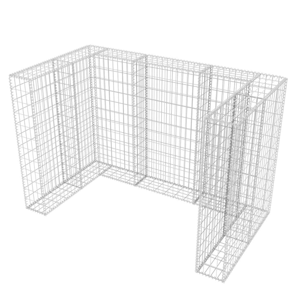 gabion-double-wheelie-bin-surround-steel-70-9-x39-4-x47-2-813894 At Willow and Wine USA!