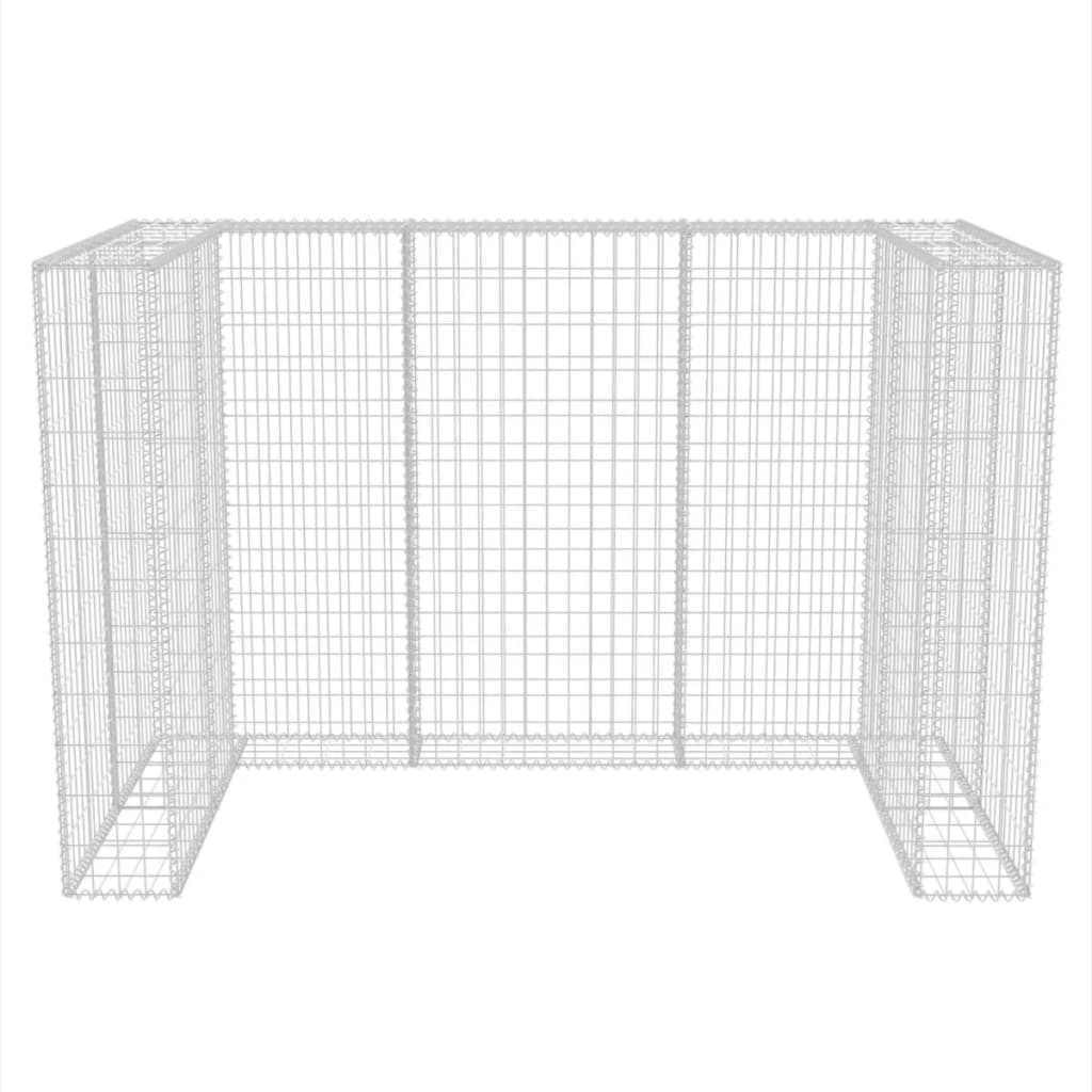 gabion-double-wheelie-bin-surround-steel-70-9-x39-4-x47-2-813894 At Willow and Wine USA!