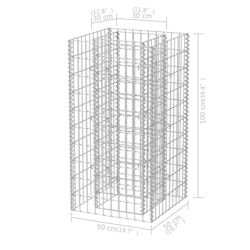 gabion-raised-bed-steel-19-7-x19-7-x39-4 At Willow and Wine USA!