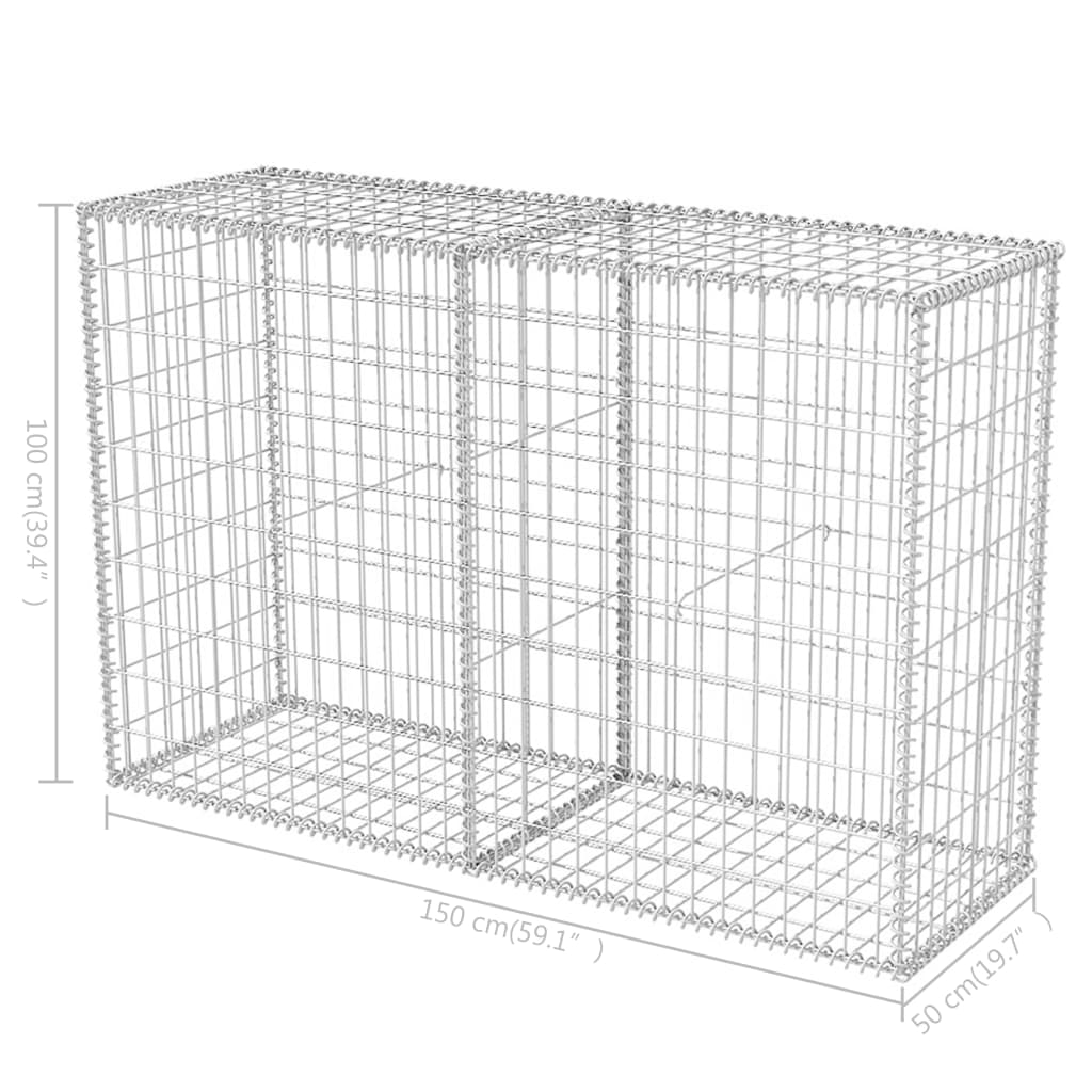 gabion-basket-galvanized-steel-59-1-x19-7-x39-4 At Willow and Wine USA!