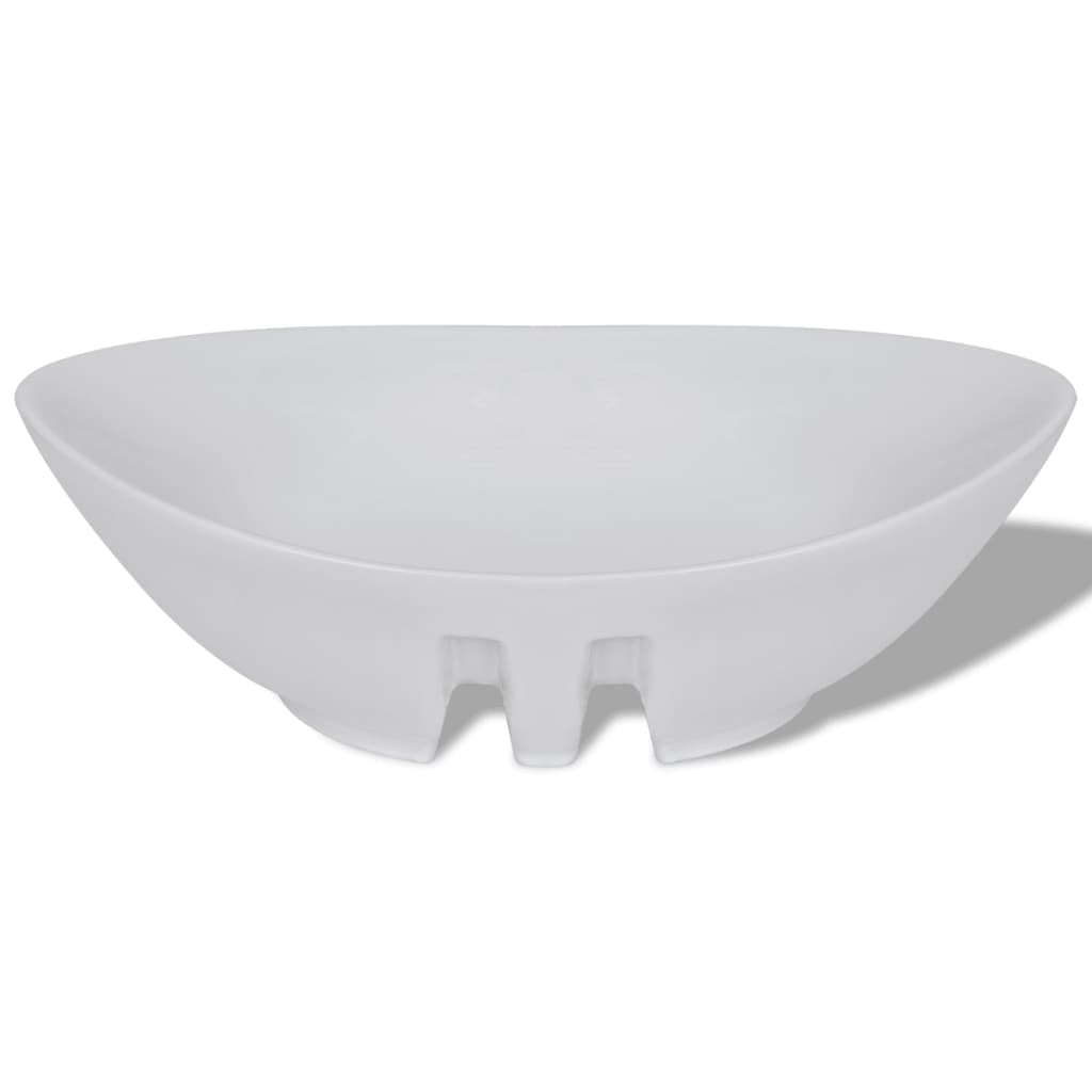 Luxury Ceramic Basin Oval with Overflow 23.2" x 15.2"