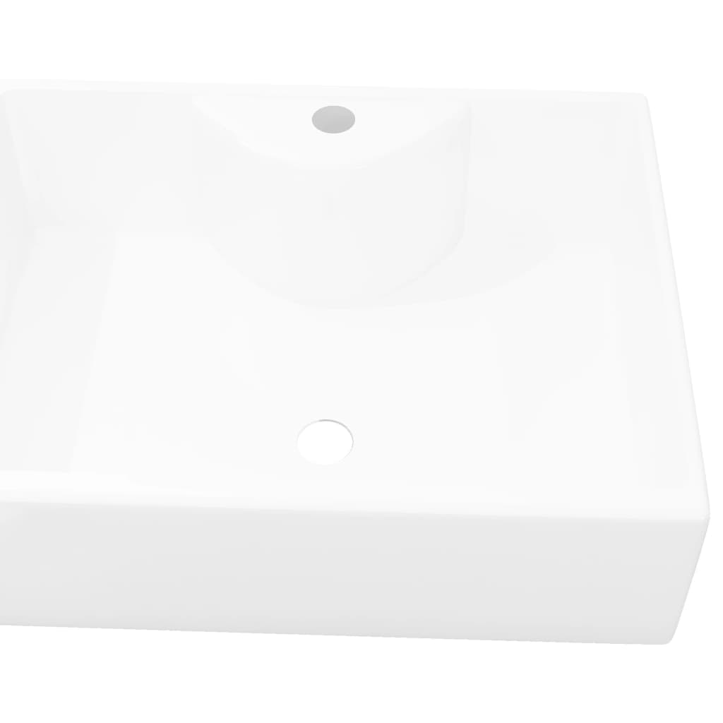 ceramic-bathroom-sink-basin-with-faucet-hole-white-square At Willow and Wine USA!