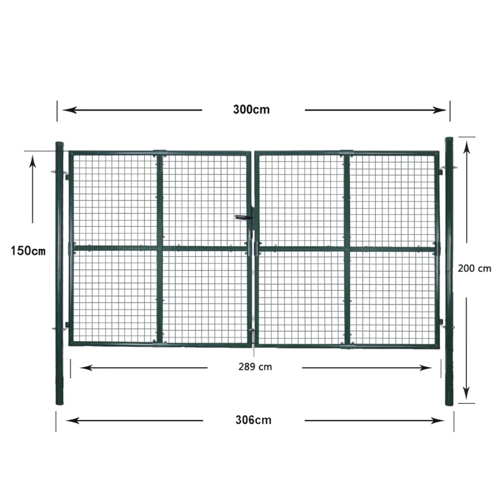 double-door-fence-gate-powder-coated-steel At Willow and Wine USA!