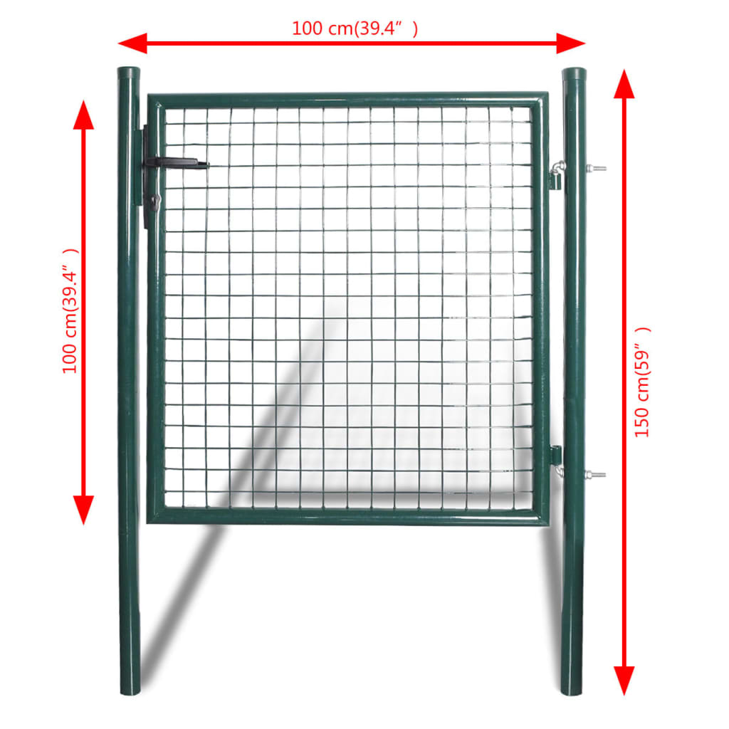 single-door-fence-gate-powder-coated-steel At Willow and Wine USA!