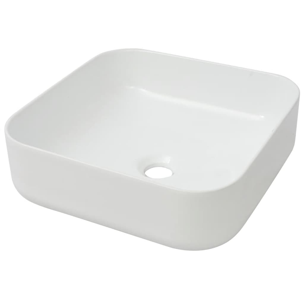 basin-square-ceramic-white-15-4-x15-4-x5-3 At Willow and Wine USA!