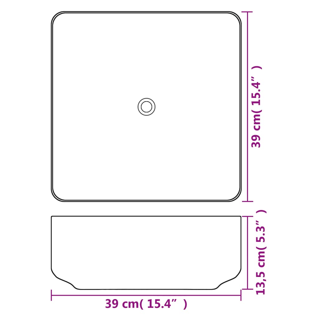 basin-square-ceramic-white-15-4-x15-4-x5-3 At Willow and Wine USA!