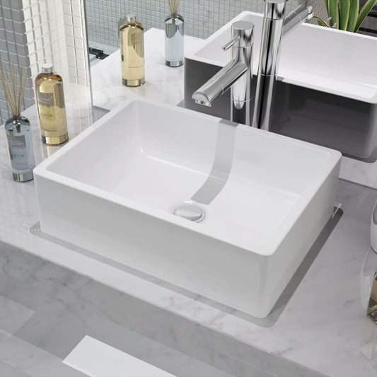 basin-rectangular-ceramic-white-16-1-x11-8-x4-7 At Willow and Wine USA!