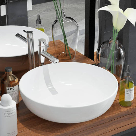 basin-round-ceramic-white-16-3-x5-3 At Willow and Wine USA!