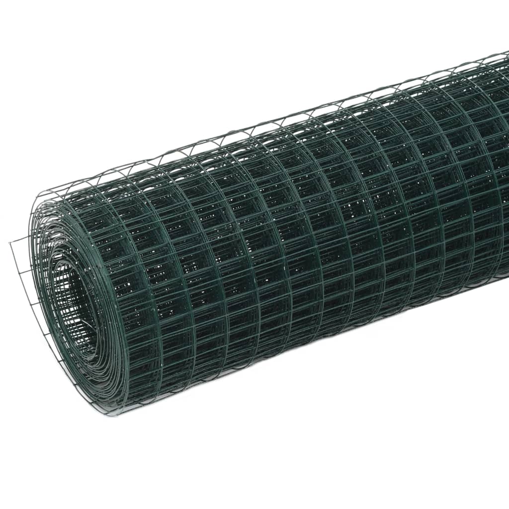 chicken-wire-fence-steel-with-pvc-coating-32-8-x4-9-green At Willow and Wine USA!
