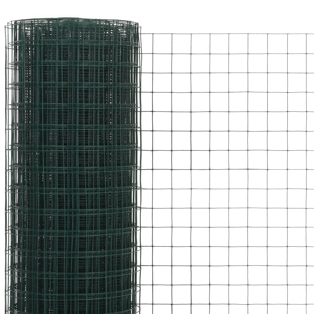 chicken-wire-fence-steel-with-pvc-coating-32-8-x4-9-green At Willow and Wine USA!