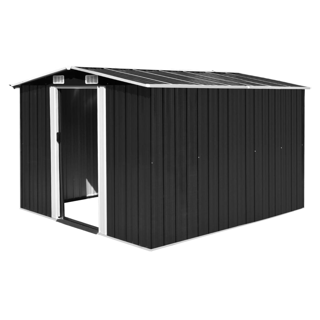 Garden Shed 101.2"x117.3"x70.1" Metal Gray