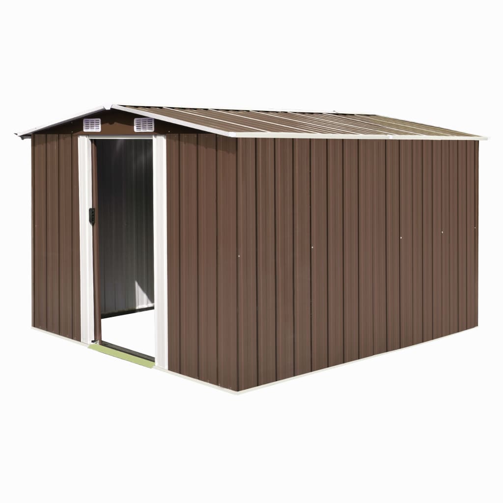 Garden Shed 101.2"x117.3"x70.1" Metal Gray