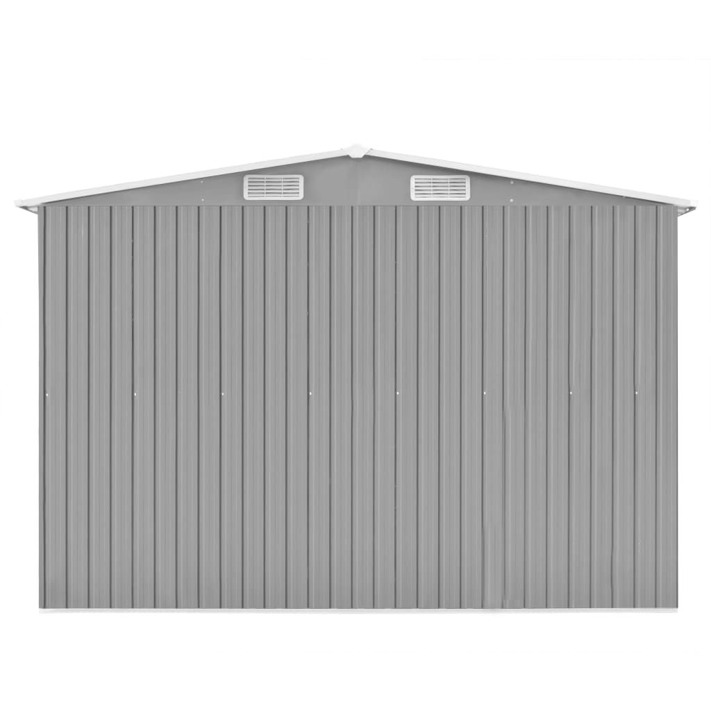 Garden Shed 101.2"x117.3"x70.1" Metal Gray