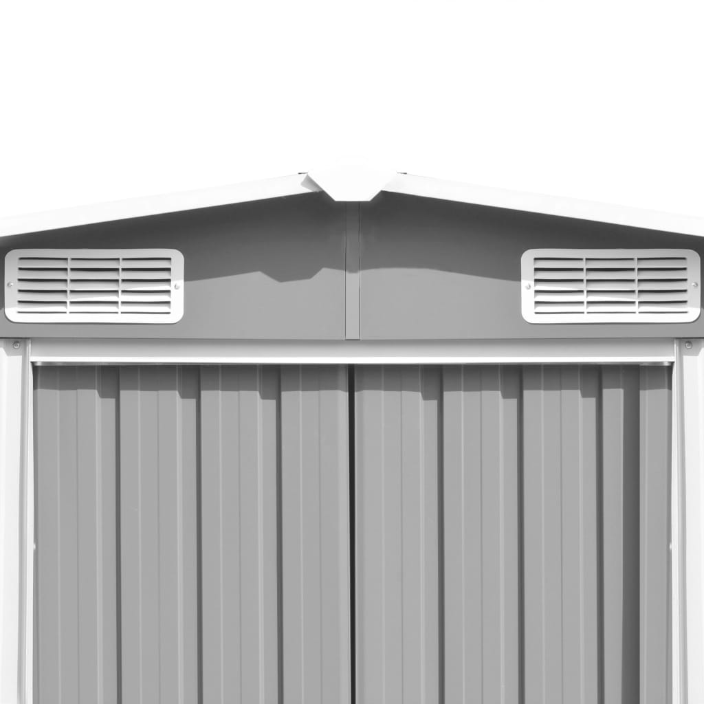 Garden Shed 101.2"x117.3"x70.1" Metal Gray