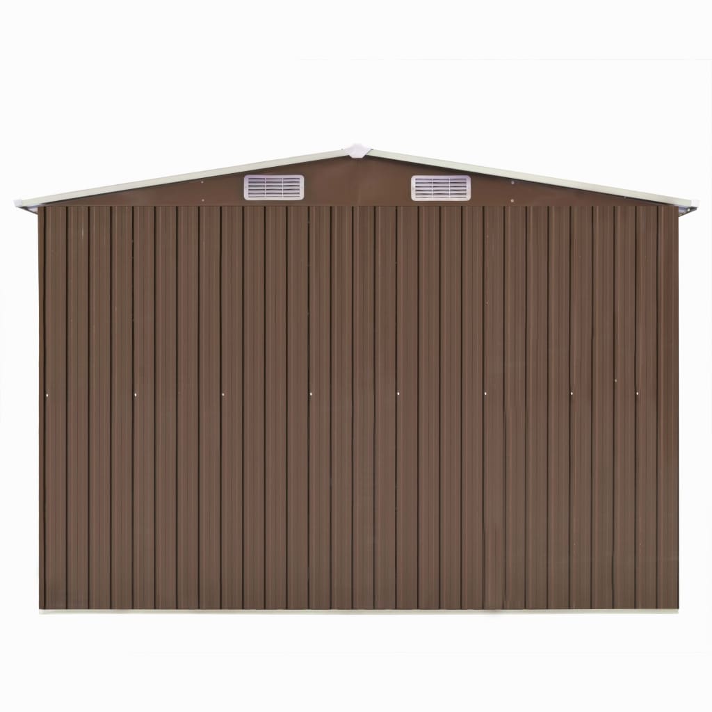 Garden Shed 101.2" x 192.5" x 71.3" Metal Brown