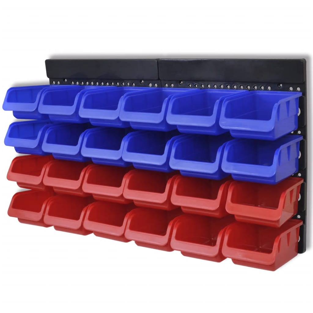 wall-mounted-garage-tool-organizer-2-pcs-blue-red At Willow and Wine USA!