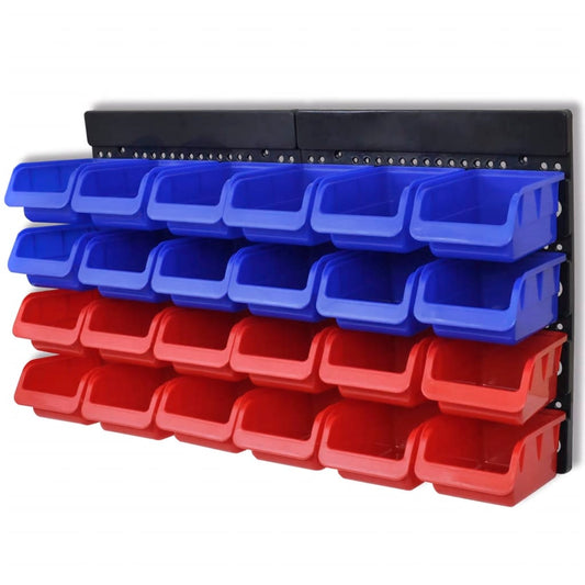 wall-mounted-garage-tool-organizer-2-pcs-blue-red At Willow and Wine USA!